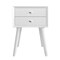 Costway End Table W/Drawers and Storage Wooden Mid-Century Accent Side Table Multipurpose for Bedroom, Living Room Home Furniture Nightstand